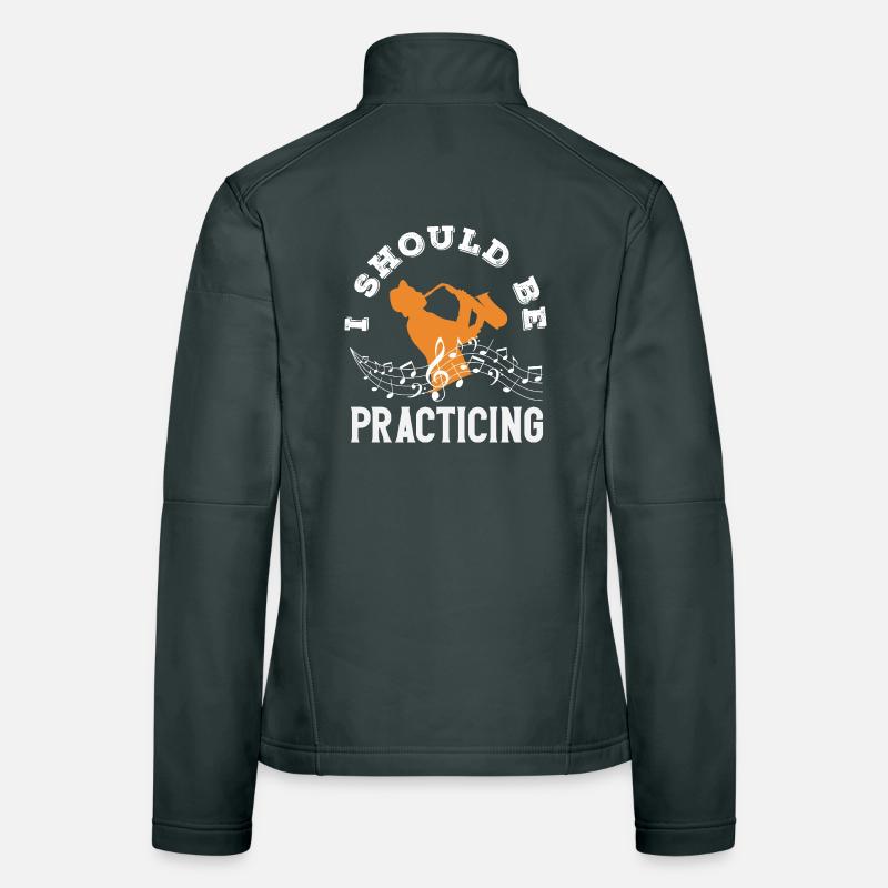 Je devrais m’entraîner au saxophone drôle Veste en tissu softshell Femme