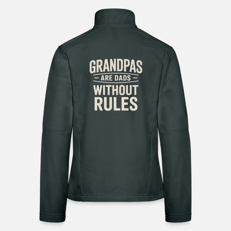 Grandfathers Without Rules Father's Day Women's Softshell Jacket