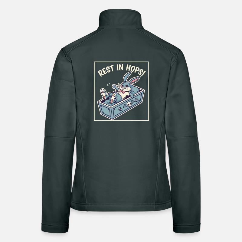 Hop's retirement: Easter bunny in a coffin Women's Softshell Jacket