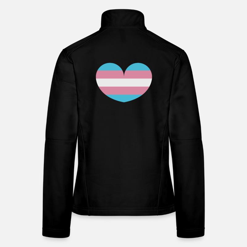 Trans heart flag Women's Softshell Jacket