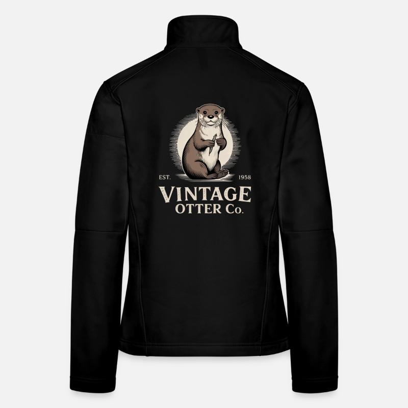 Vintage Otter Frauen Softshelljacke