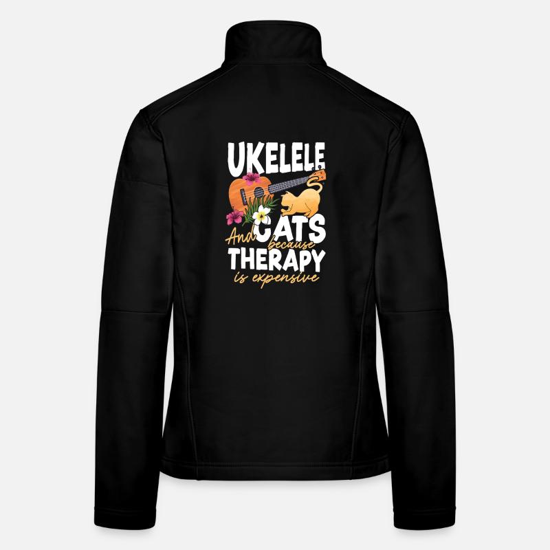 Hawaiian Ukulele Uke Cat Ukulele Frauen Softshelljacke