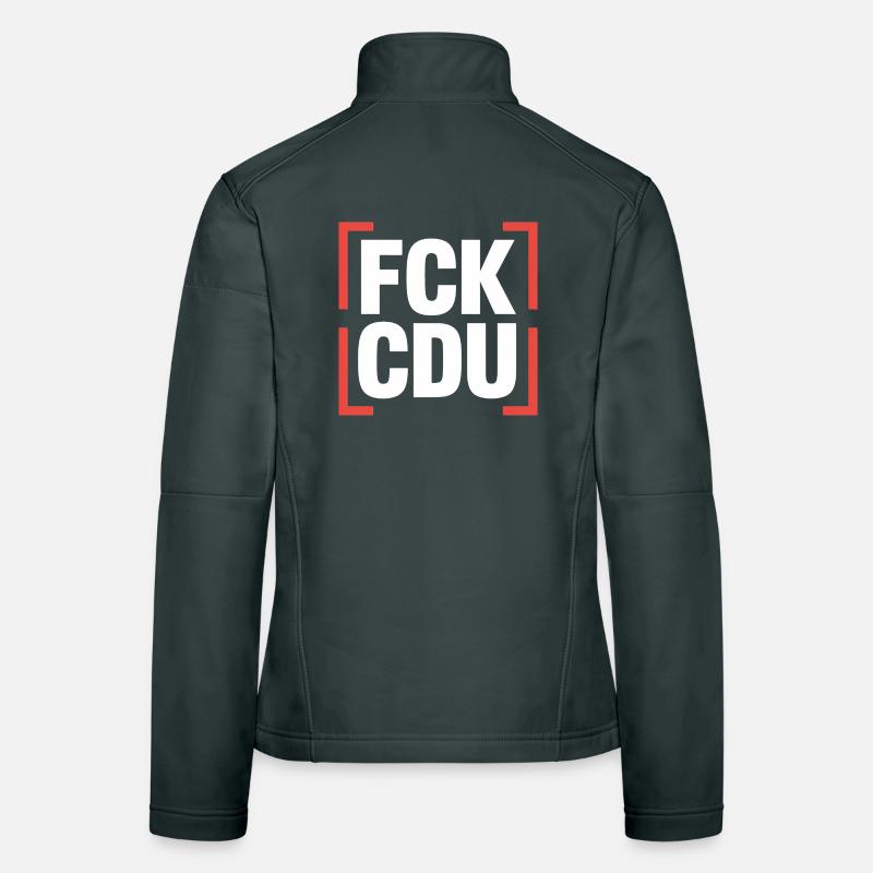 FCK CDU - Logo anti-CDU/CSU Veste en tissu softshell Femme