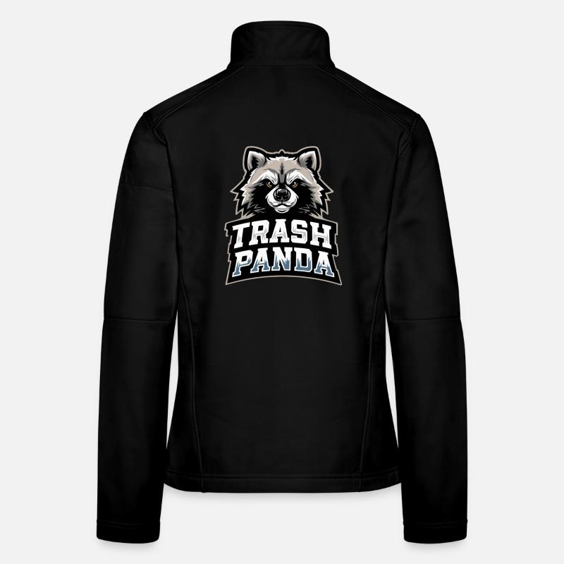 Trash Panda Raccoon Emblem Women's Softshell Jacket