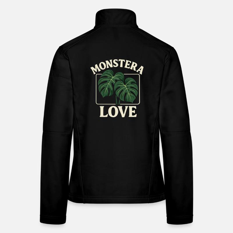 Monstera Love - Women's Softshell Jacket - black