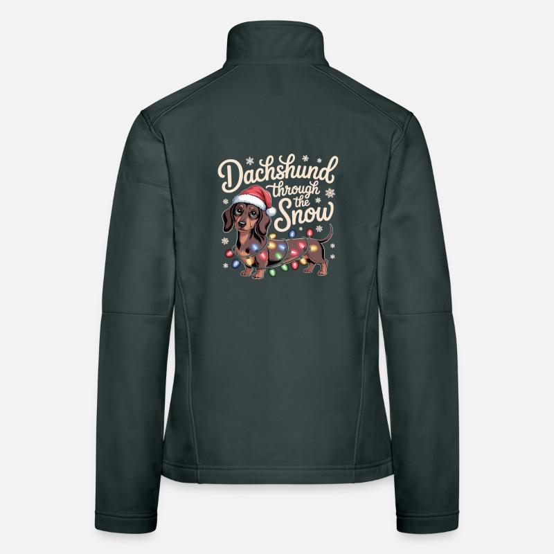 Weihnachtsdackel durch den Schnee Frauen Softshelljacke