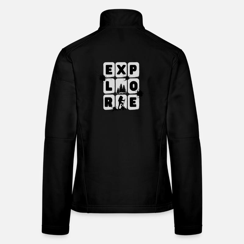 EXPLORE – Minimal Design - Women's Softshell Jacket - black