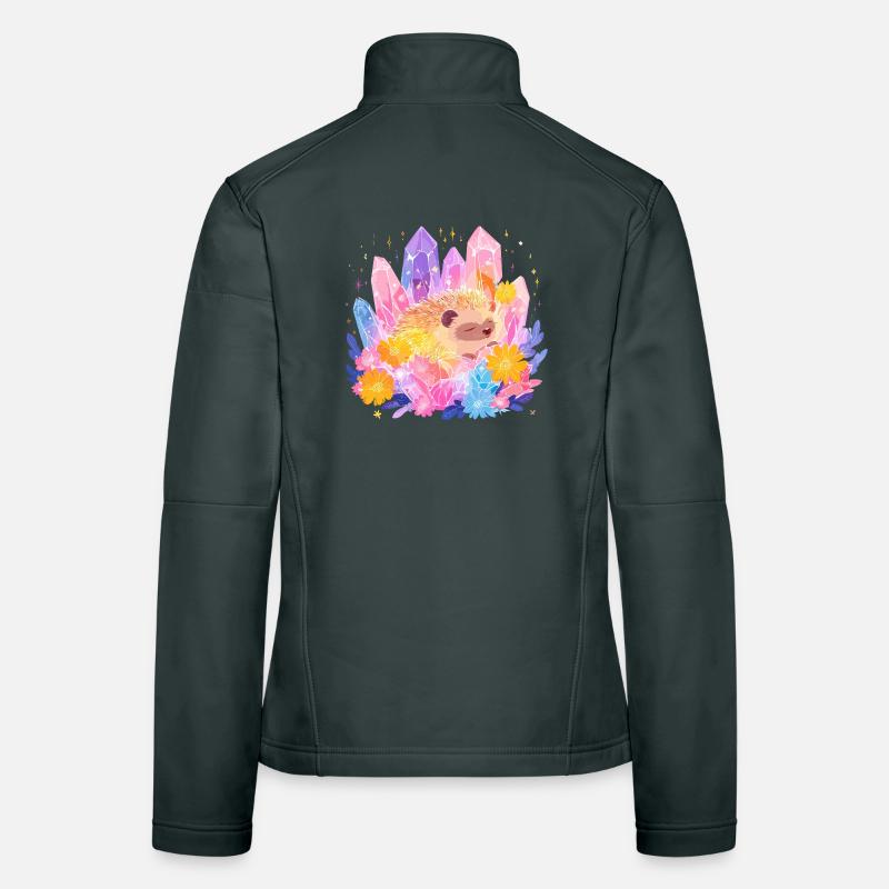 Petit hérisson dans le jardin de cristal Veste en tissu softshell Femme