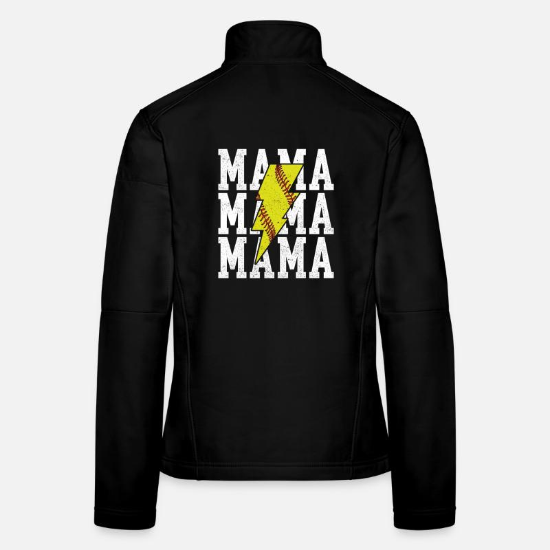 Mama Softball Vibes Spieltagsgeist Frauen Softshelljacke