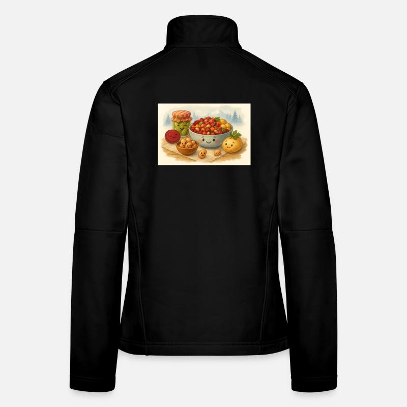 Happy Vinegret Illustration Women's Softshell Jacket