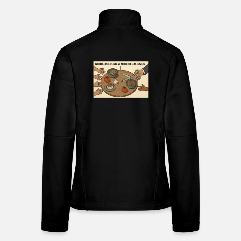 Mondialisation vs Néolibéralisme Veste en tissu softshell Femme