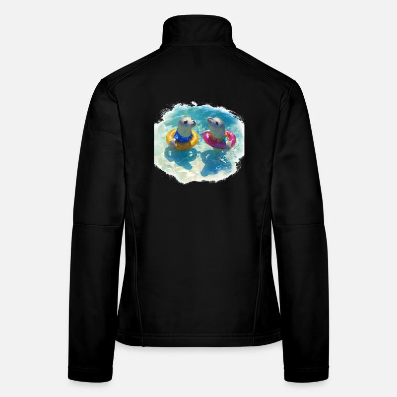 Joints Happy avec pneus de piscine Veste en tissu softshell Femme