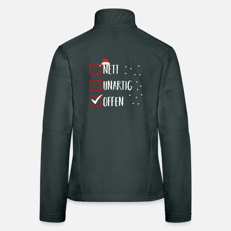 Noël du Père Noël Espiègle Noël Veste en tissu softshell Femme