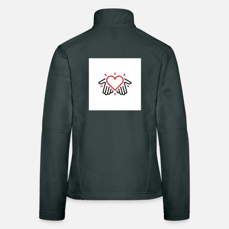 Hände der Liebe Frauen Softshelljacke