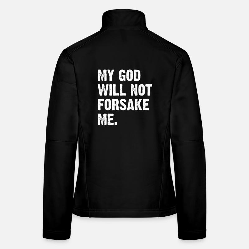 Mon Dieu ne m’abandonnera pas Veste en tissu softshell Femme