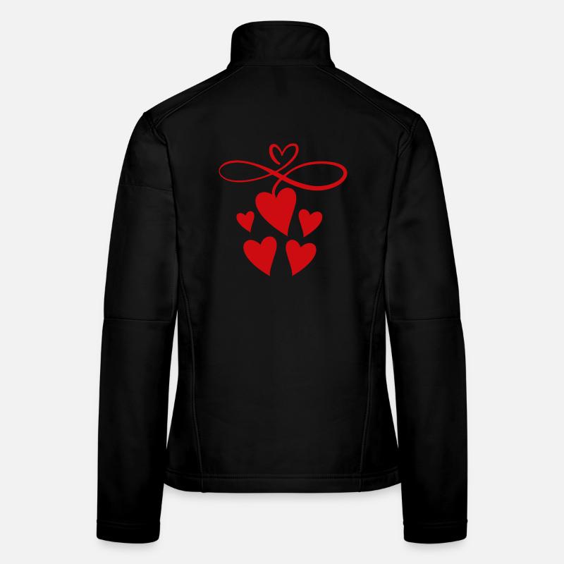 Infinity sign with heart Women's Softshell Jacket