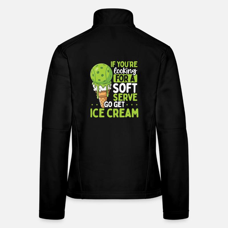 Jeu de mots à glace soft cream Veste en tissu softshell Femme