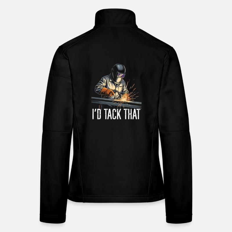 Schweißfunken ICH WÜRDE DAS ANHEFTEN Frauen Softshelljacke