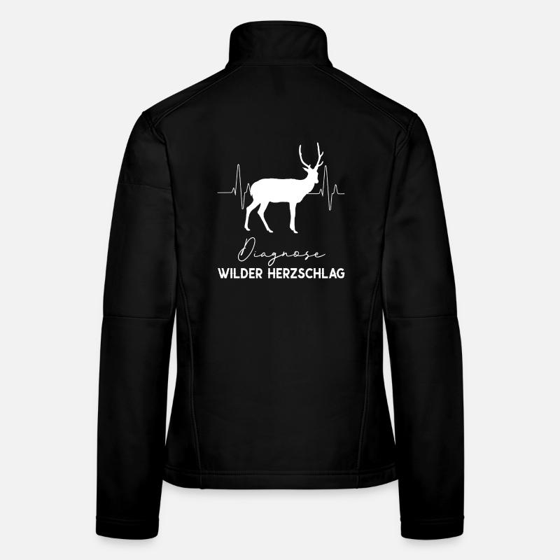 Chasseuse Chasseuse Haute Chasseuse Battement de cœur Veste en tissu softshell Femme