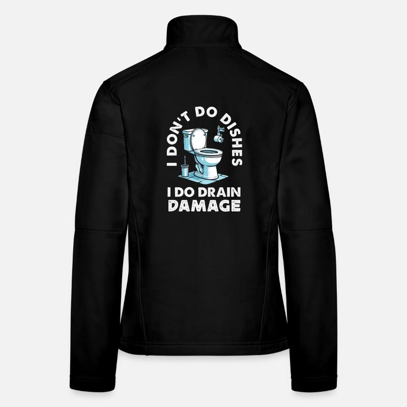 Maître du bouchon des toilettes Drôle Veste en tissu softshell Femme