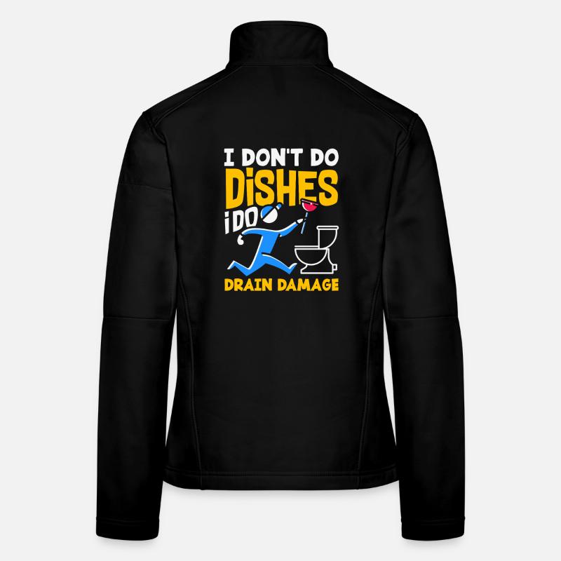 Toilet Clogging Master Funny Women's Softshell Jacket