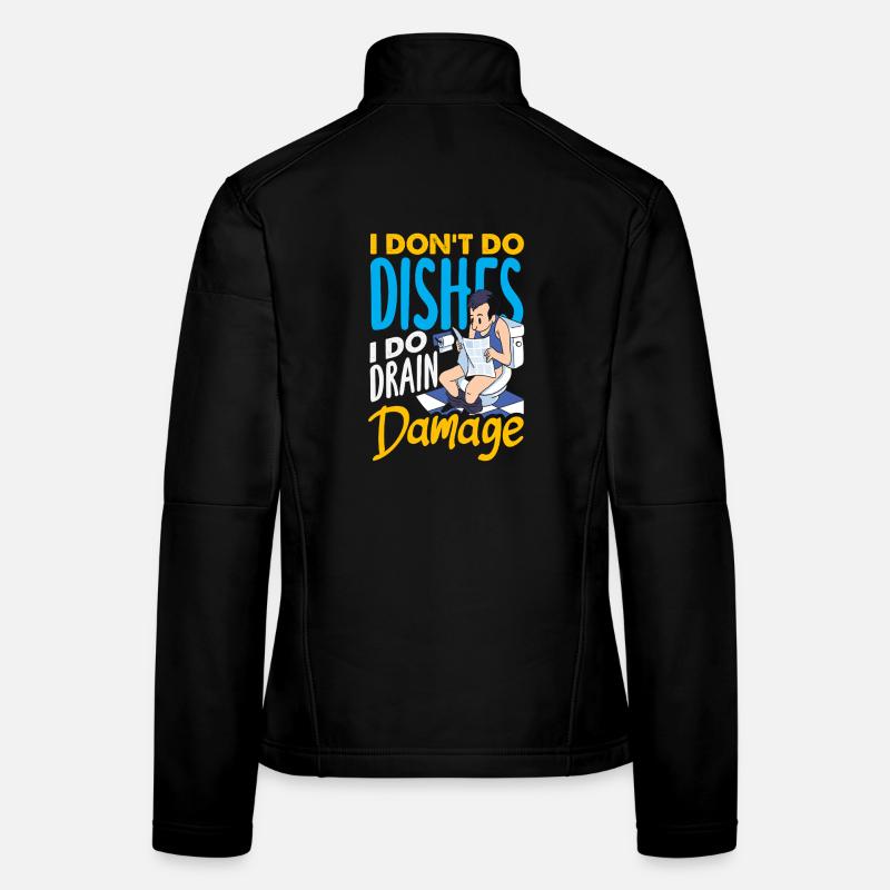 Maître du bouchon des toilettes Drôle Veste en tissu softshell Femme