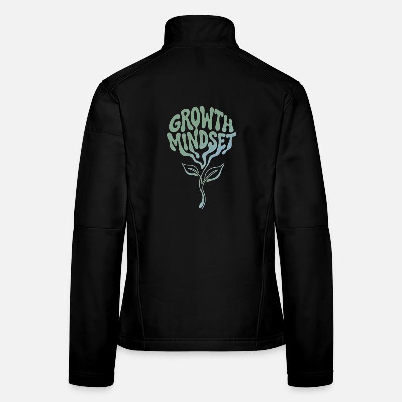 Growth Mindset - Botanical Nature Flower Women's Softshell Jacket