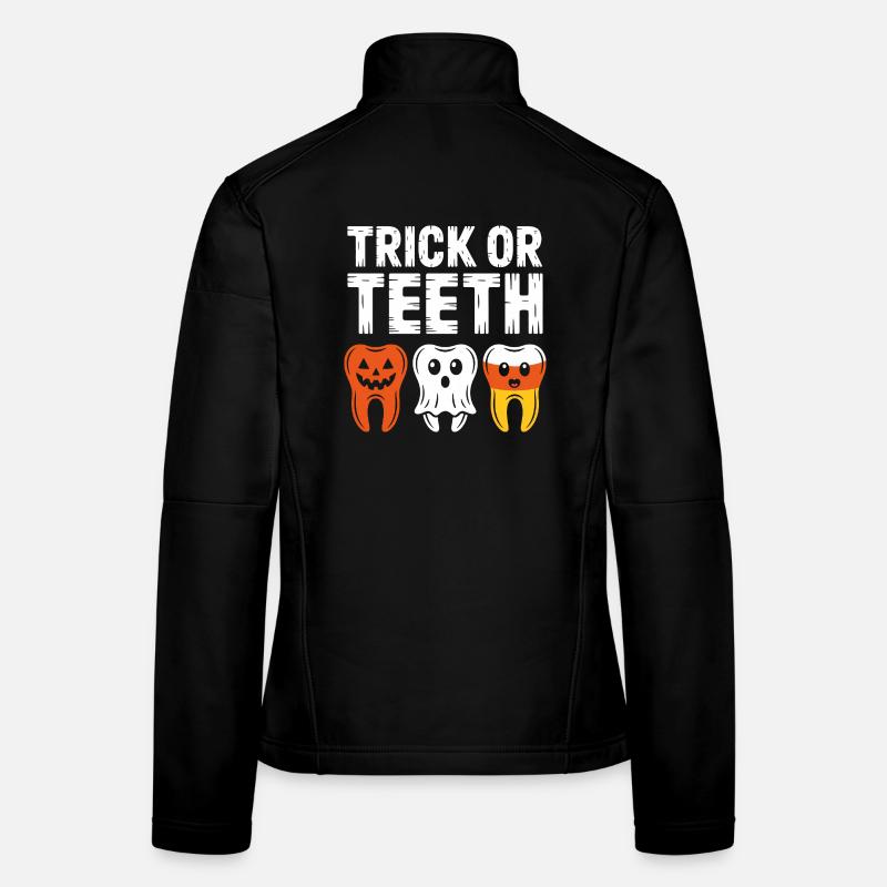 Trio d’Halloween Trick or Teeth Veste en tissu softshell Femme