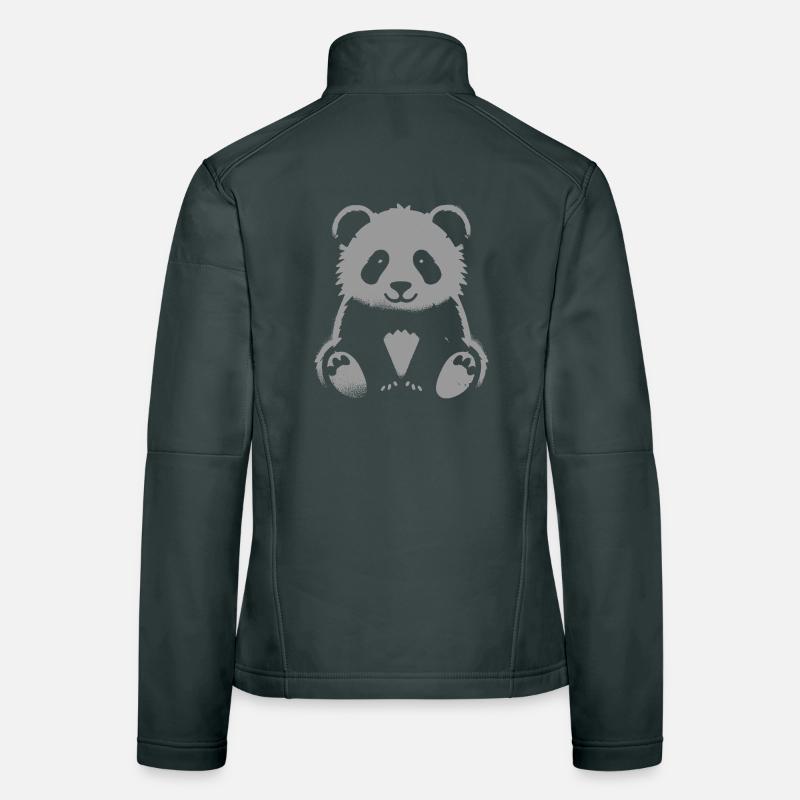 Panda mignon – Design d’animal mignon Veste en tissu softshell Femme