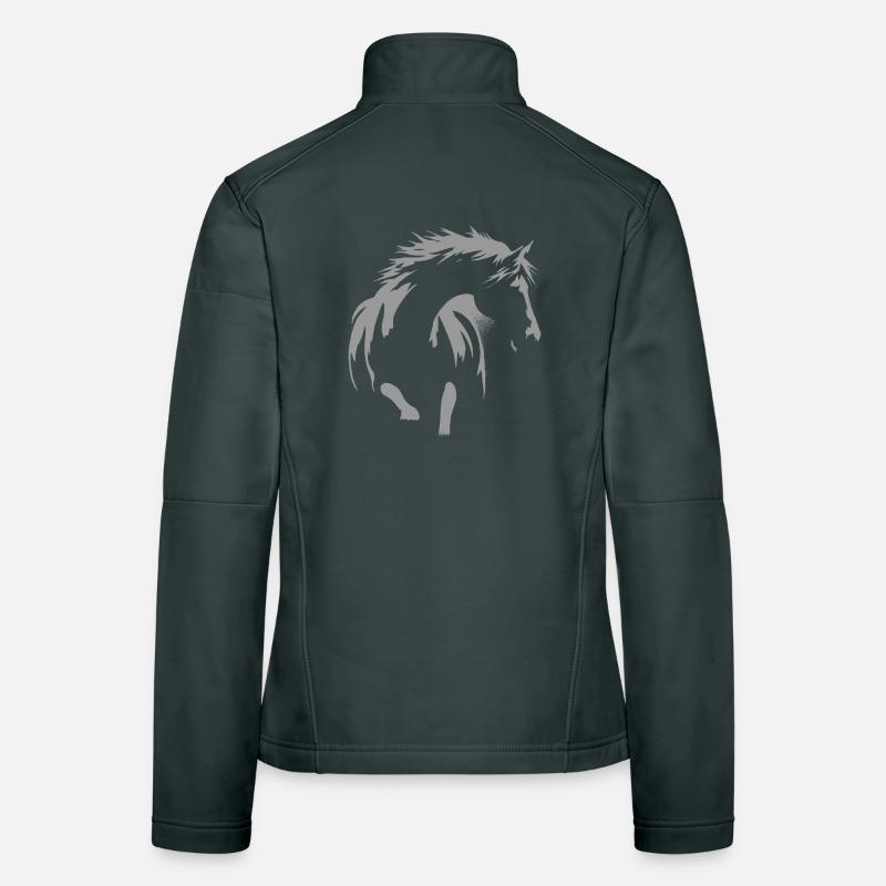 Silhouette du cheval – élégance et liberté Veste en tissu softshell Femme