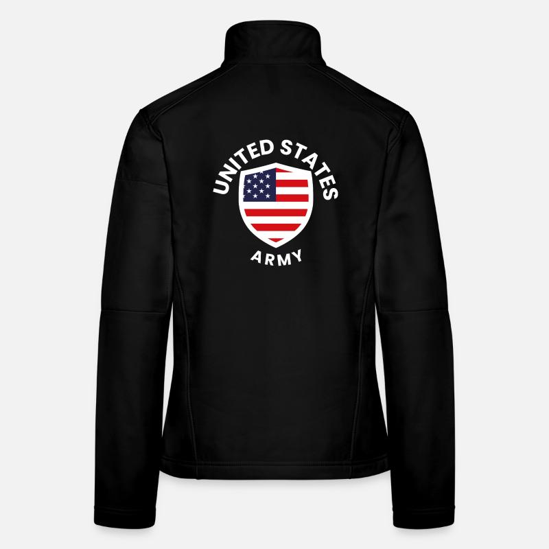 US Army Shield Flag Emblem Frauen Softshelljacke