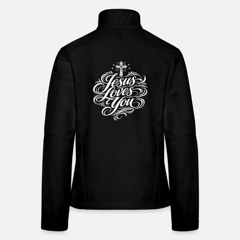 Proverbe de Jésus t’aime Veste en tissu softshell Femme