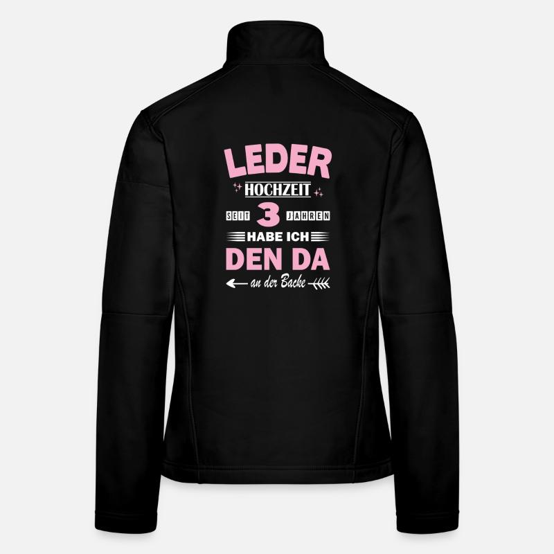 3e anniversaire de mariage Mariage Mariage Anniversaire de mariage Cadeau de mariage Veste en tissu softshell Femme