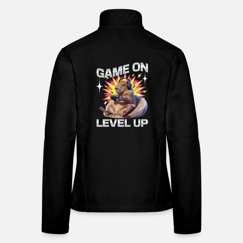 Funny Gaming Gamer Capybara Frauen Softshelljacke
