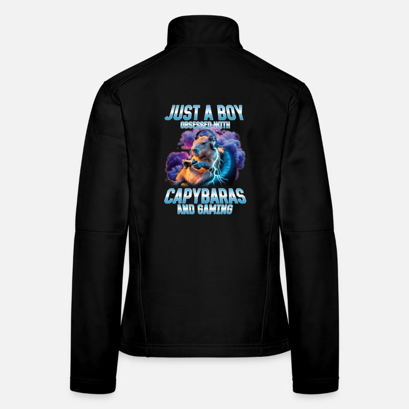 Joueur Drôle de Capybara Veste en tissu softshell Femme