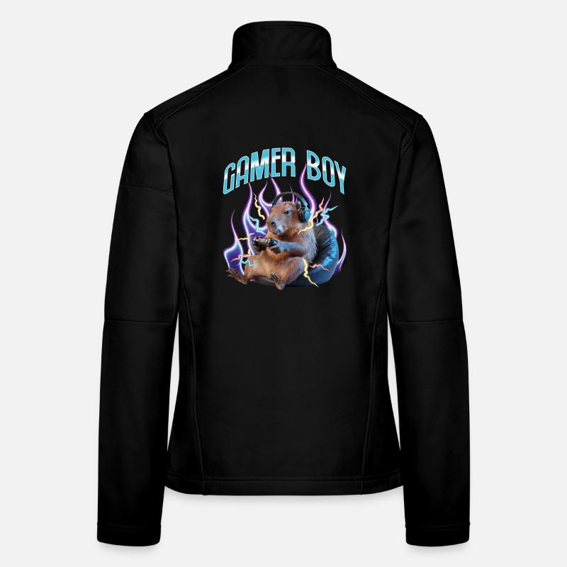 Funny Gaming Gamer Capybara Frauen Softshelljacke