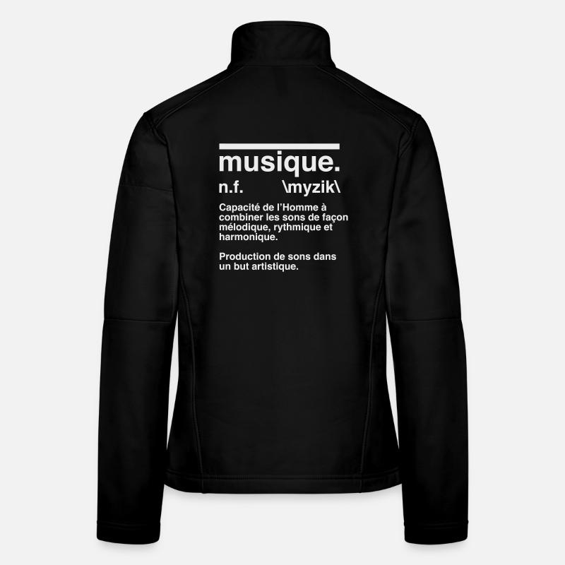 Music Definition Dictionary Style Women's Softshell Jacket