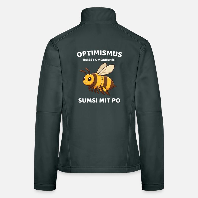 Optimism is conversely called Sumsi with Po Bee Women's Softshell Jacket