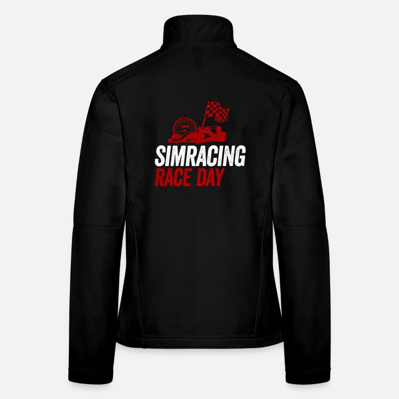 SimRacing Renntag-Logo Frauen Softshelljacke