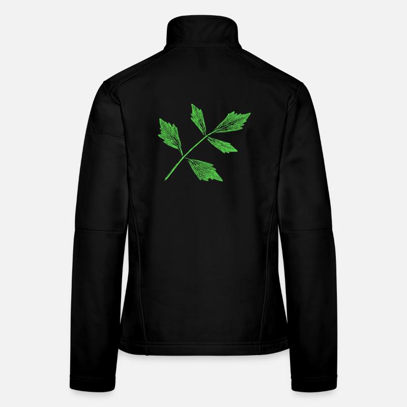 Feuilles - Lipide / Plante herbacière Veste en tissu softshell Femme