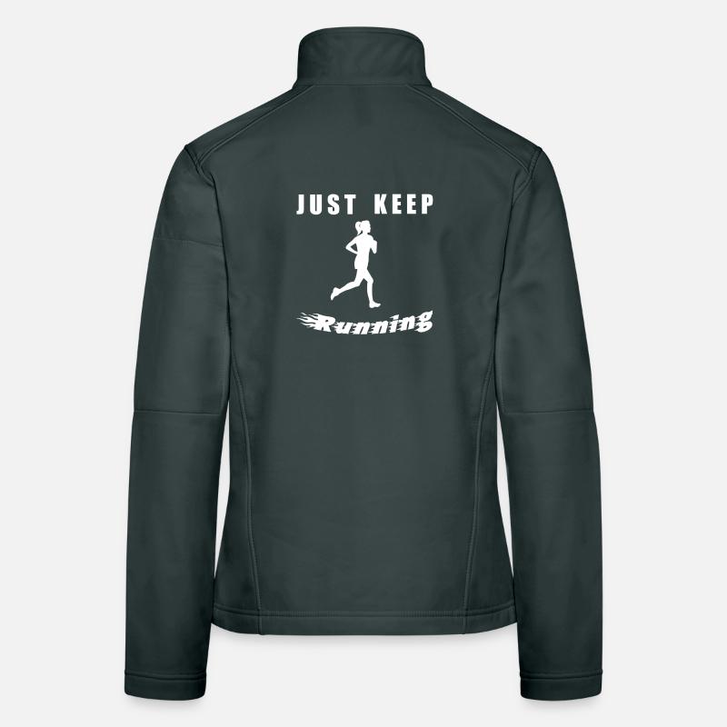 Just Keep Running – Runner Silhouette Women's Softshell Jacket