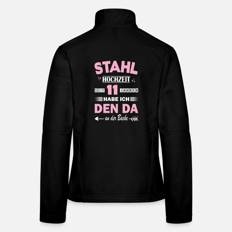 Mariage en acier 11e anniversaire de mariage Épouse Veste en tissu softshell Femme