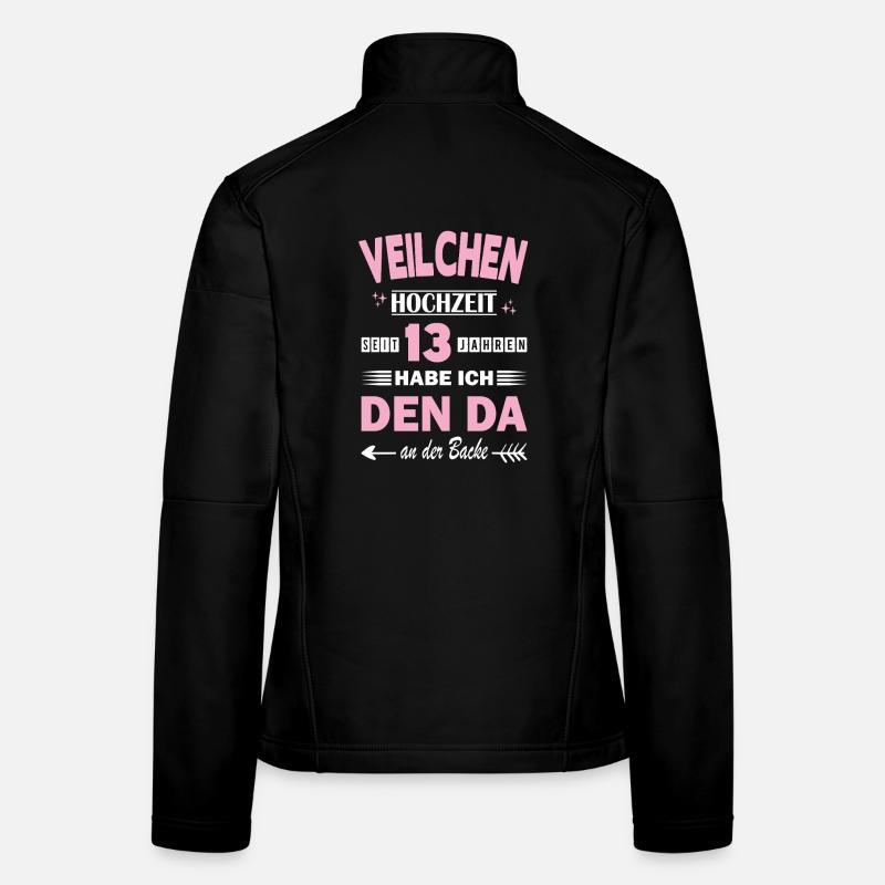Veilchenhochzeit 13 Hochzeitstag Jahrestag Ehefrau Frauen Softshelljacke