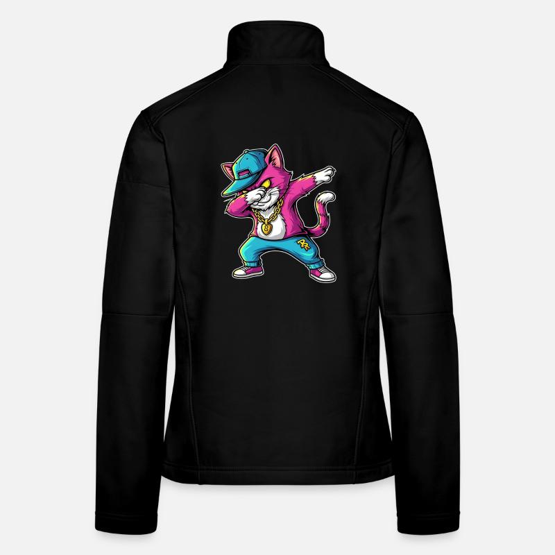Dab Katze Streetstyle Humor Statement Frauen Softshelljacke
