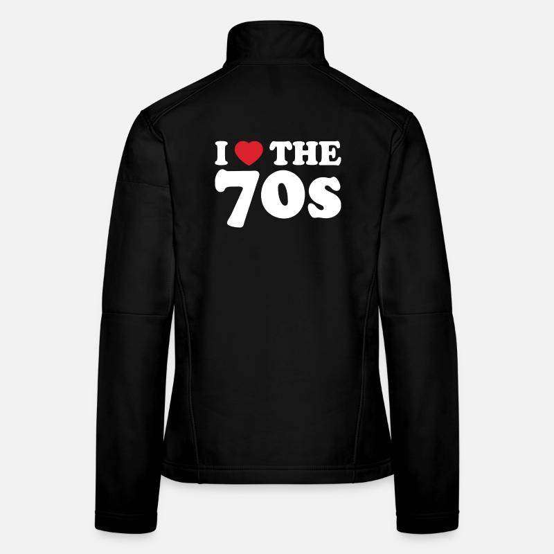 J'adore les années 70 rétro Veste en tissu softshell Femme