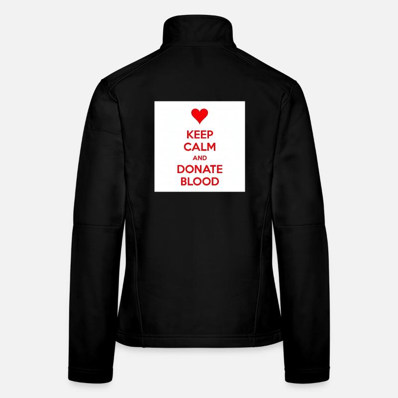 Calm Heart Donate Blood Women's Softshell Jacket