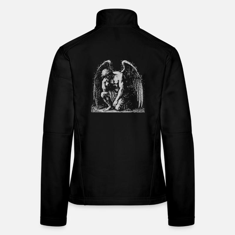 L’ange ailé déchu en contemplation Veste en tissu softshell Femme