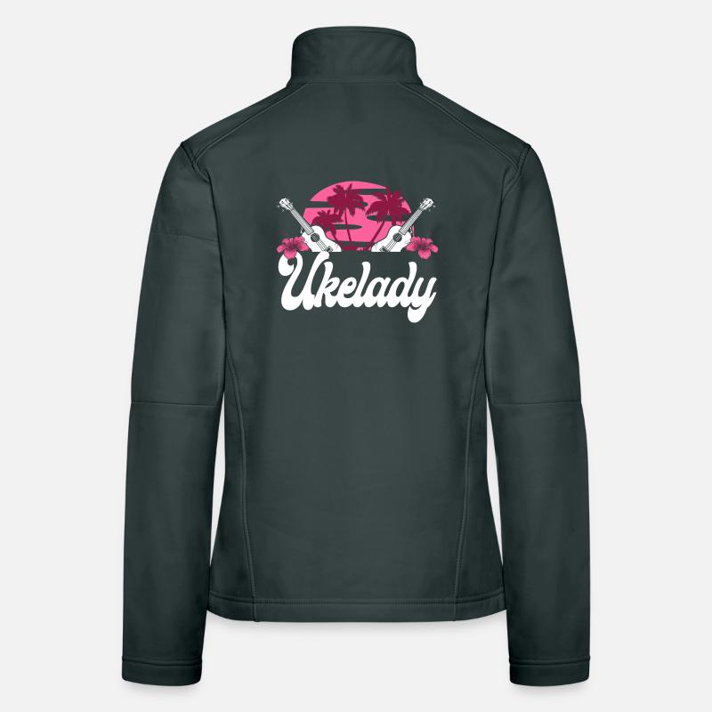 Hawaiian Ukulele Uke Ukelady Frauen Softshelljacke