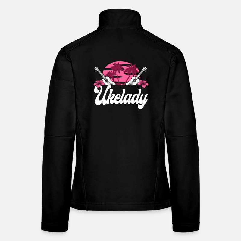 Ukulélé hawaïen Uke Ukelady Veste en tissu softshell Femme