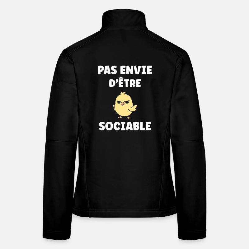 Pas envie d'être sociable Veste en tissu softshell Femme